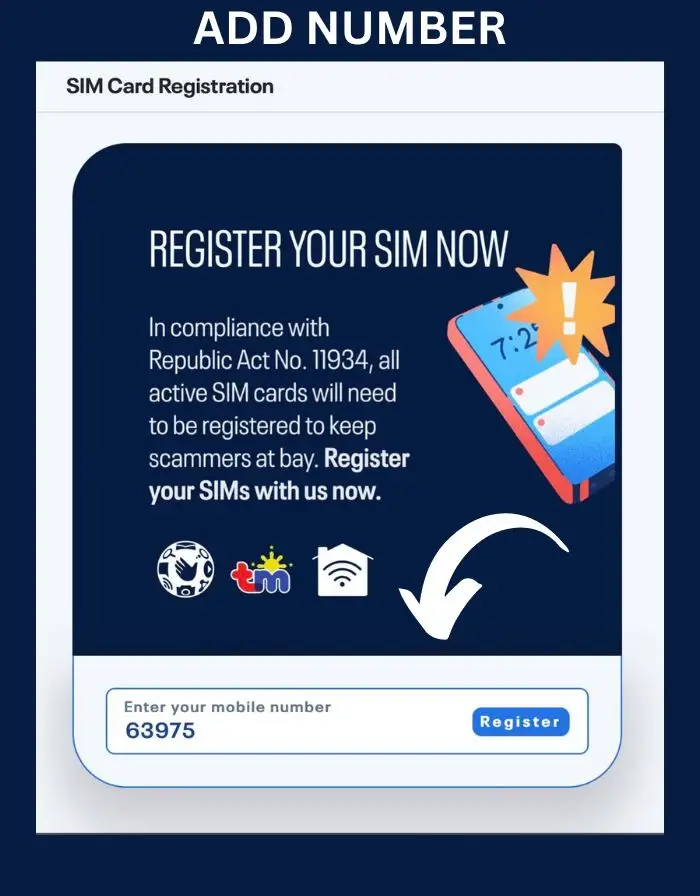 add 10 difit globe or tm number
