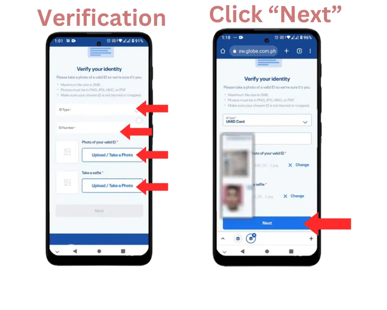 verification form
